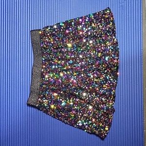 Size 10 girls multicolored sequin skirt